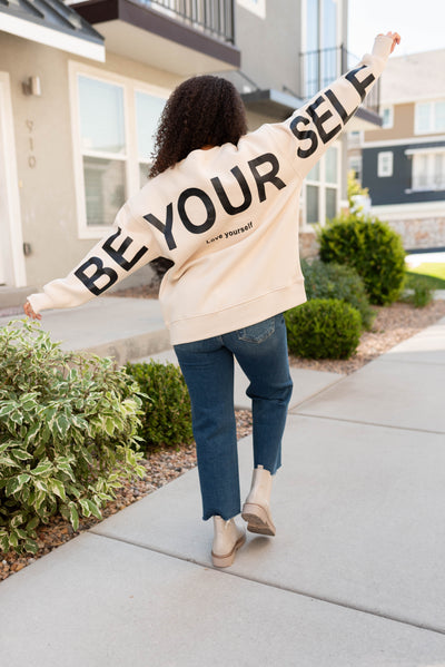 Be Yourself Cream Pullover