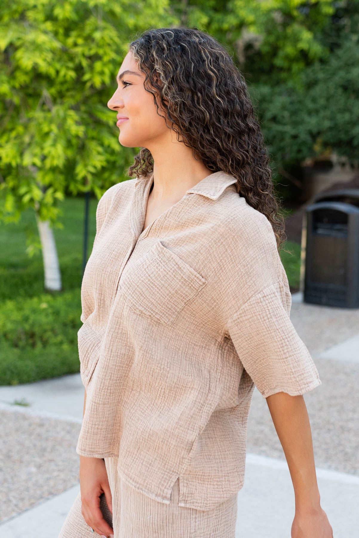 Side view of the camel top