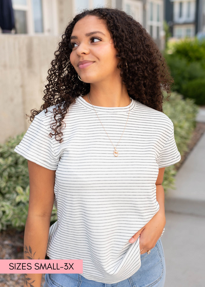 Black striped top