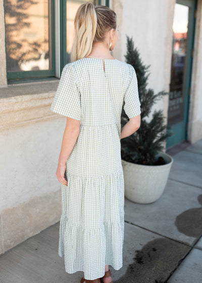 Blair Sage Gingham Dress