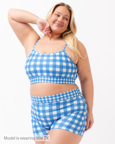 Blue Gingham Bralette