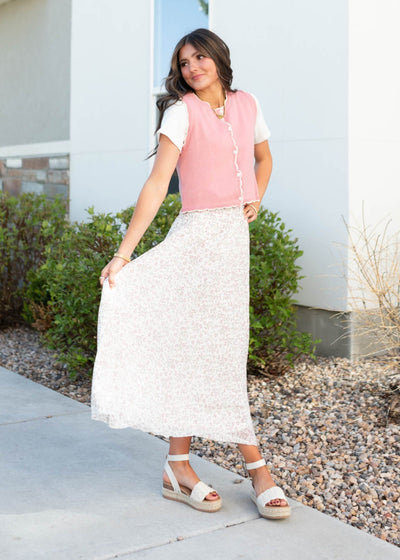 Dusty rose sweater vest