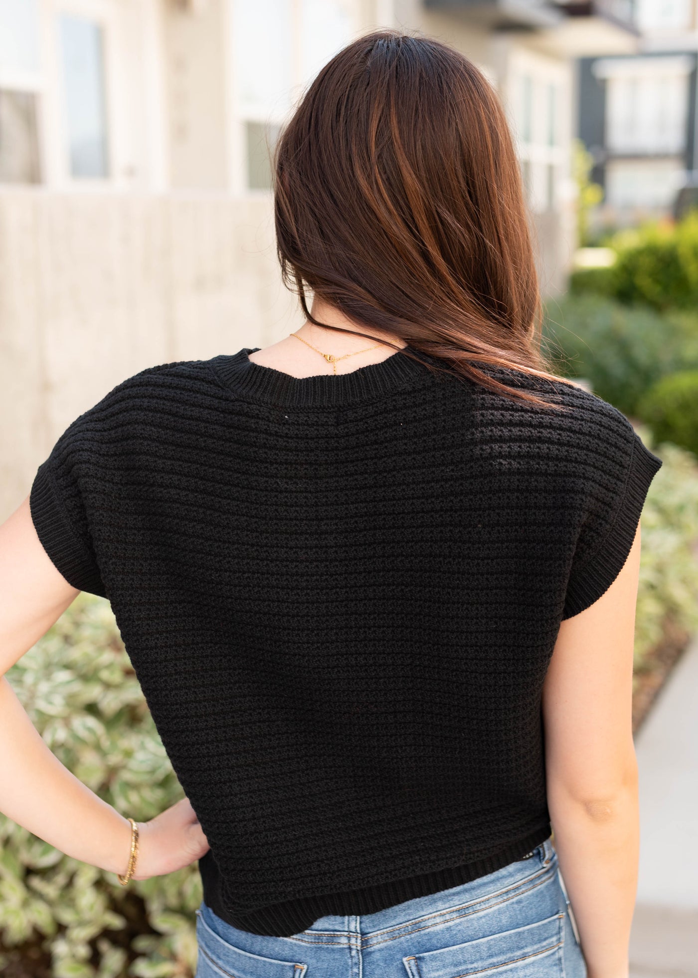 Bridget Black Button Down Sweater