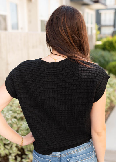 Bridget Black Button Down Sweater