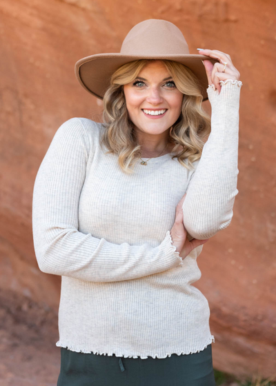 Knit oatmeal top