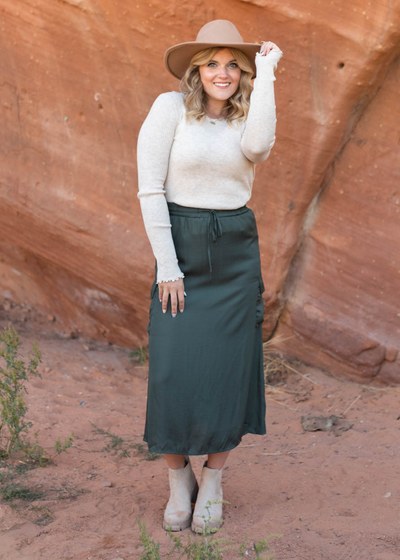 Oatmeal top with long sleeves