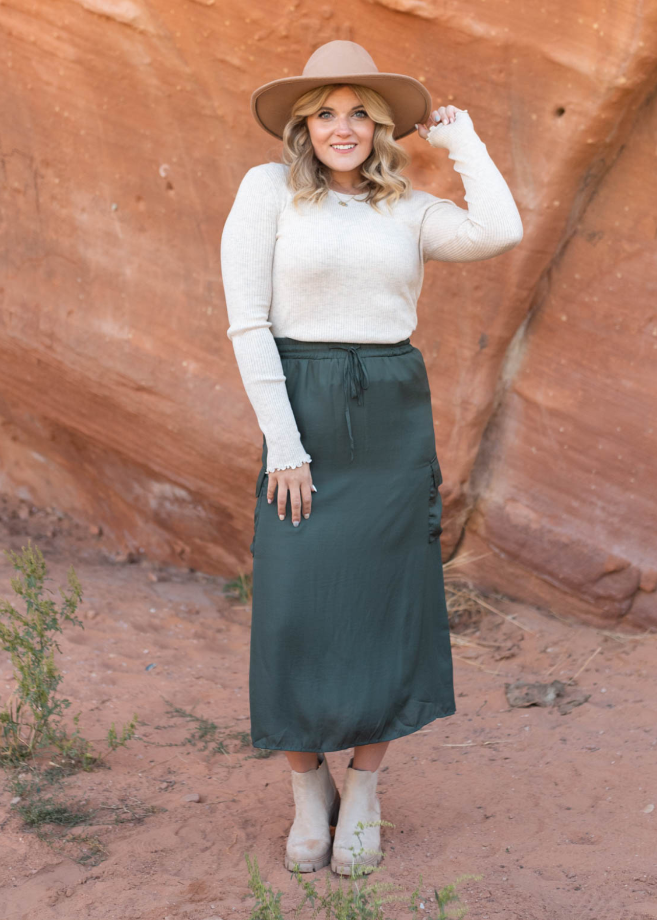 Long sleeve oatmeal top