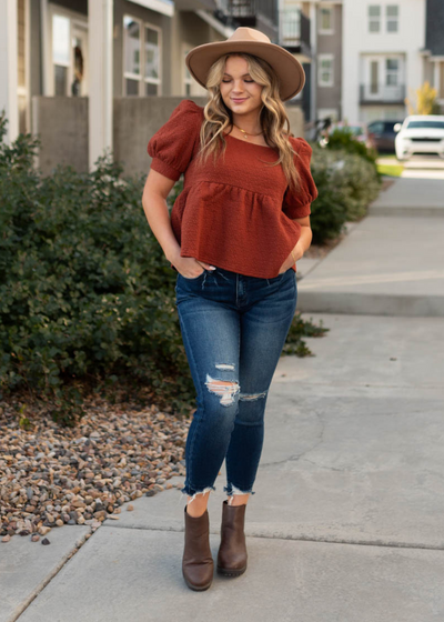 Auburn tiered shirt
