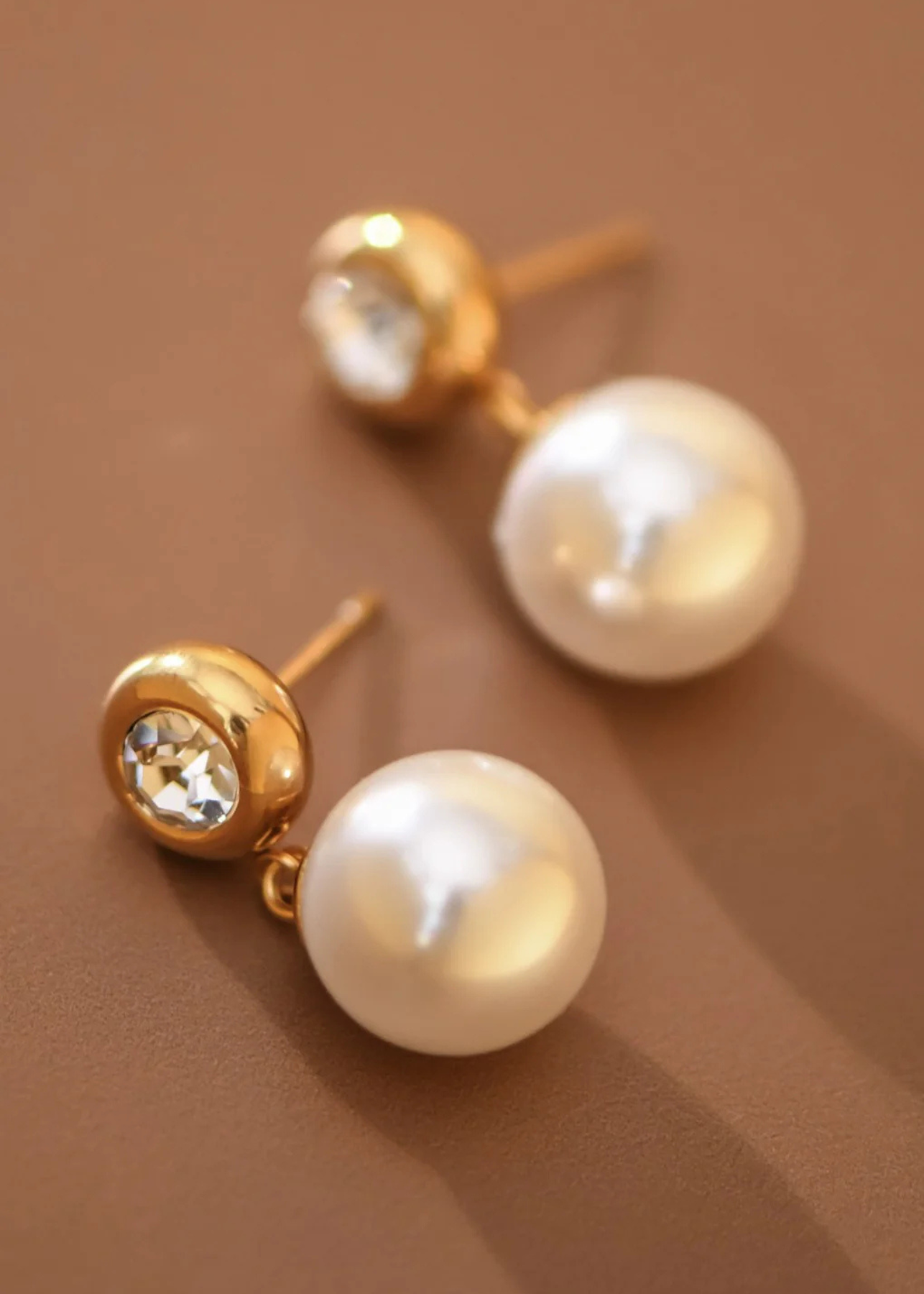 18K pearl drop earrings
