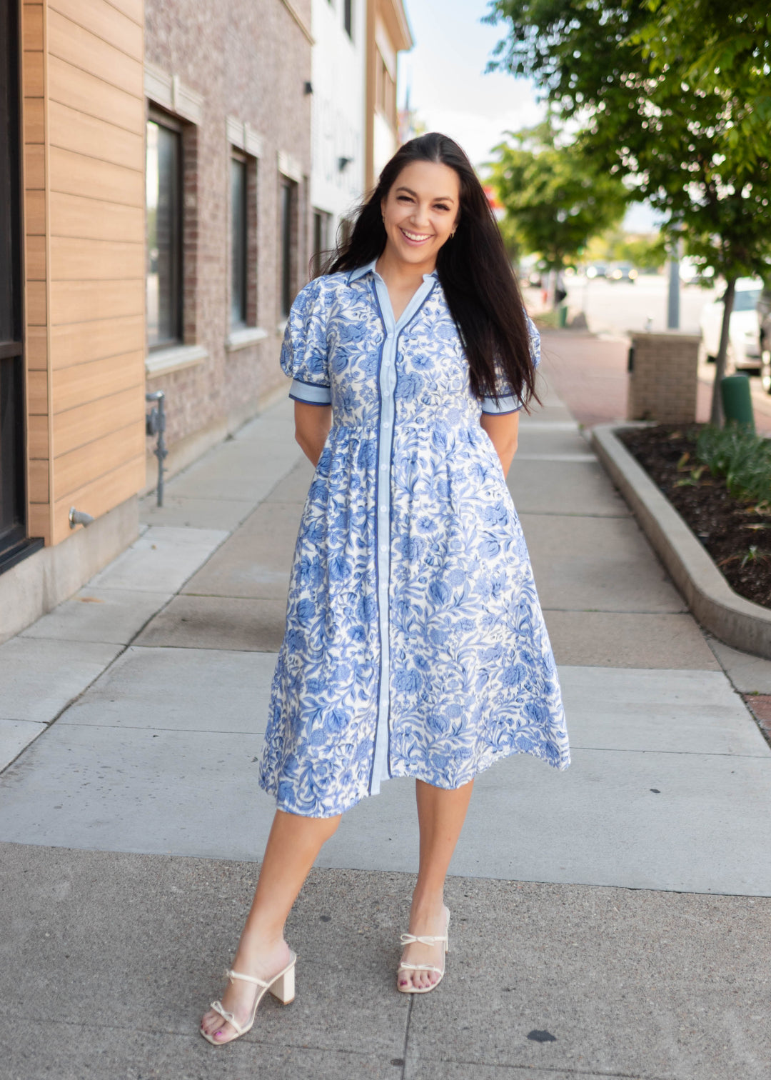 knee length dresses for ladies Hatch Collection Maternity The Softest Rib Nursing Friendly Dress main image 0