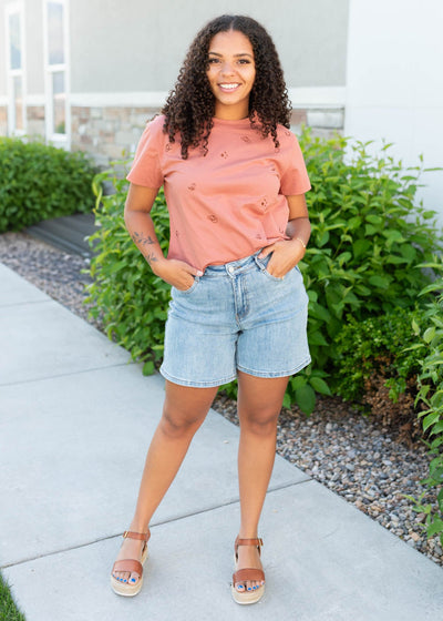 Small terracotta cowgirl tee
