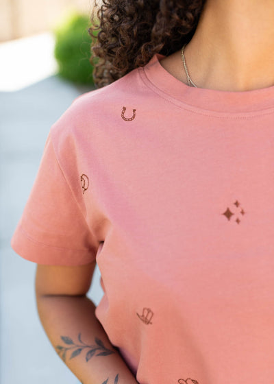 Terracotta cowgirl tee