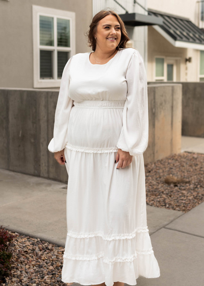 Plus size Chelsea white dress