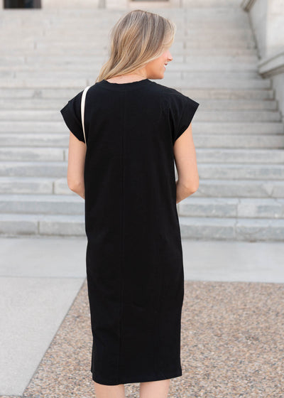 Back view of the carbon black dress