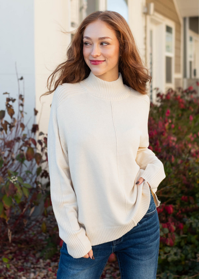 Long sleeve heather grey sweater