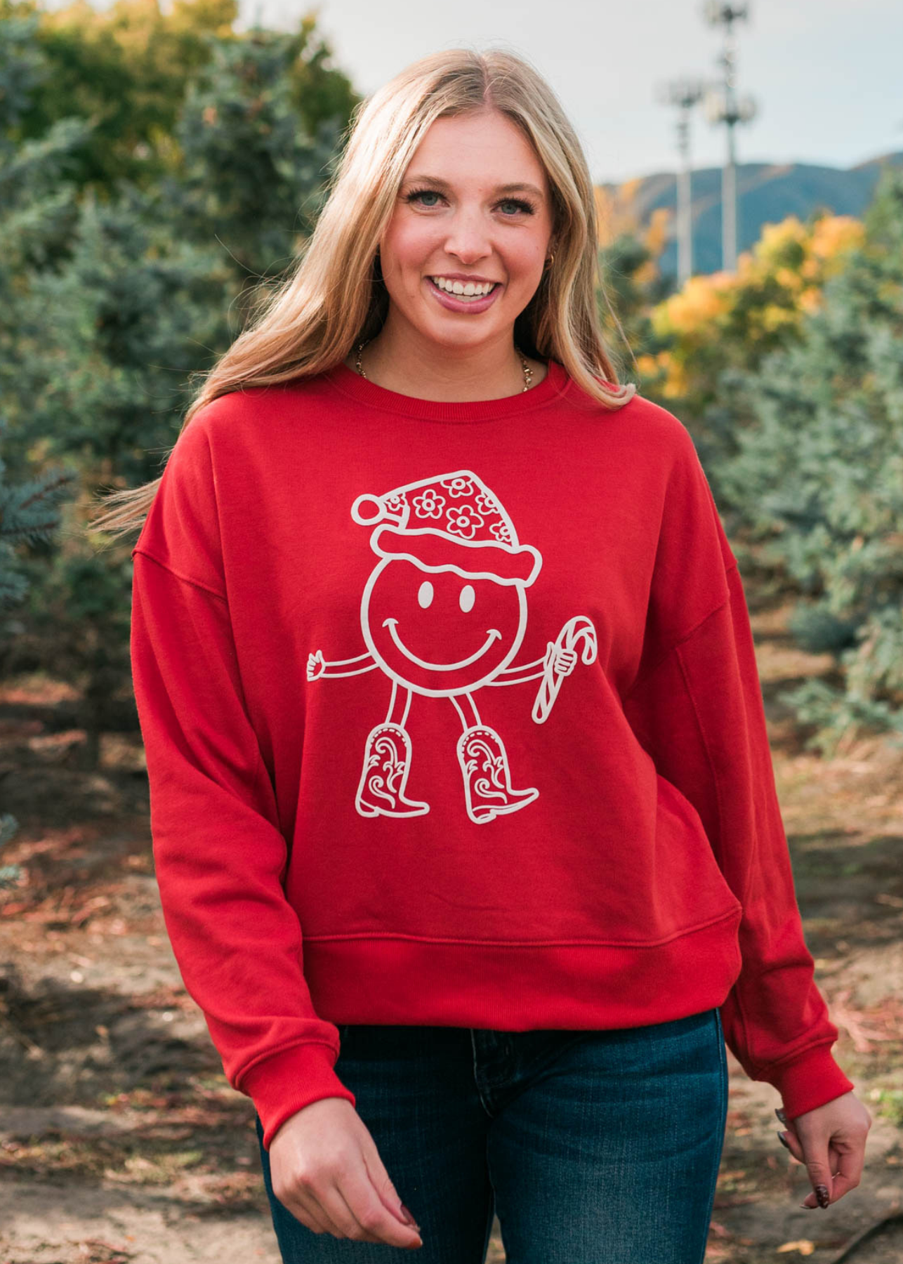 Cowboy Christmas brick top with long sleeves