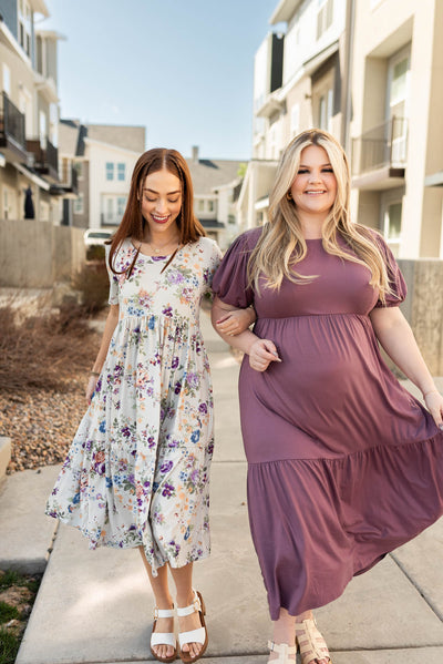 Adria Lavender Tiered Dress