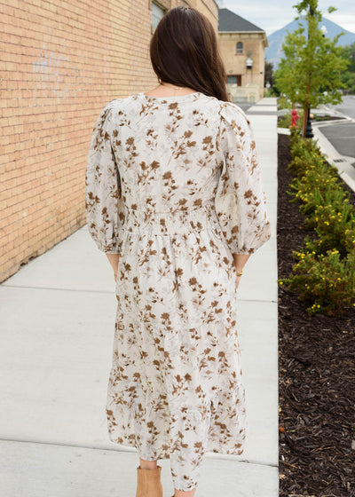 Daphne Cream Floral Dress