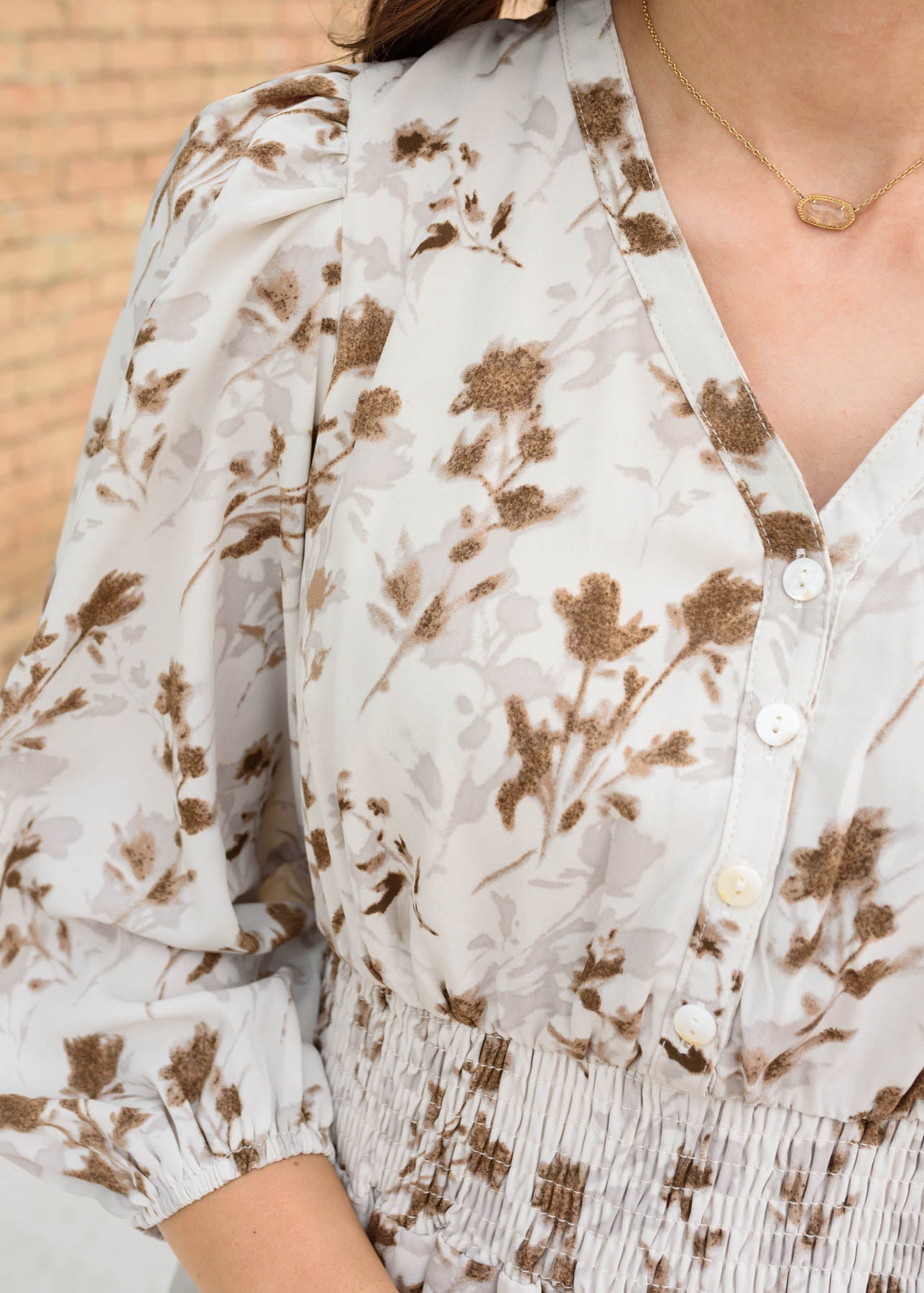 Daphne Cream Floral Dress