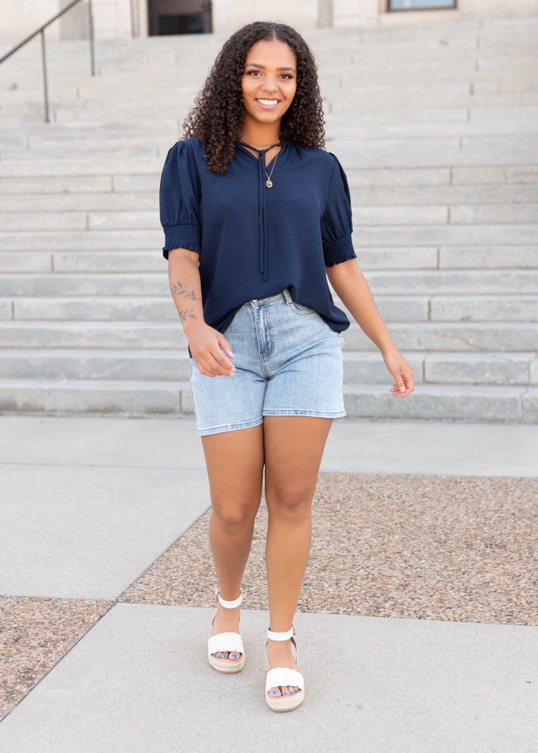 Small navy top