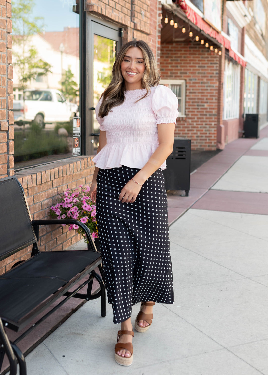 Delilah Pink Smocked Blouse | Lena Layne