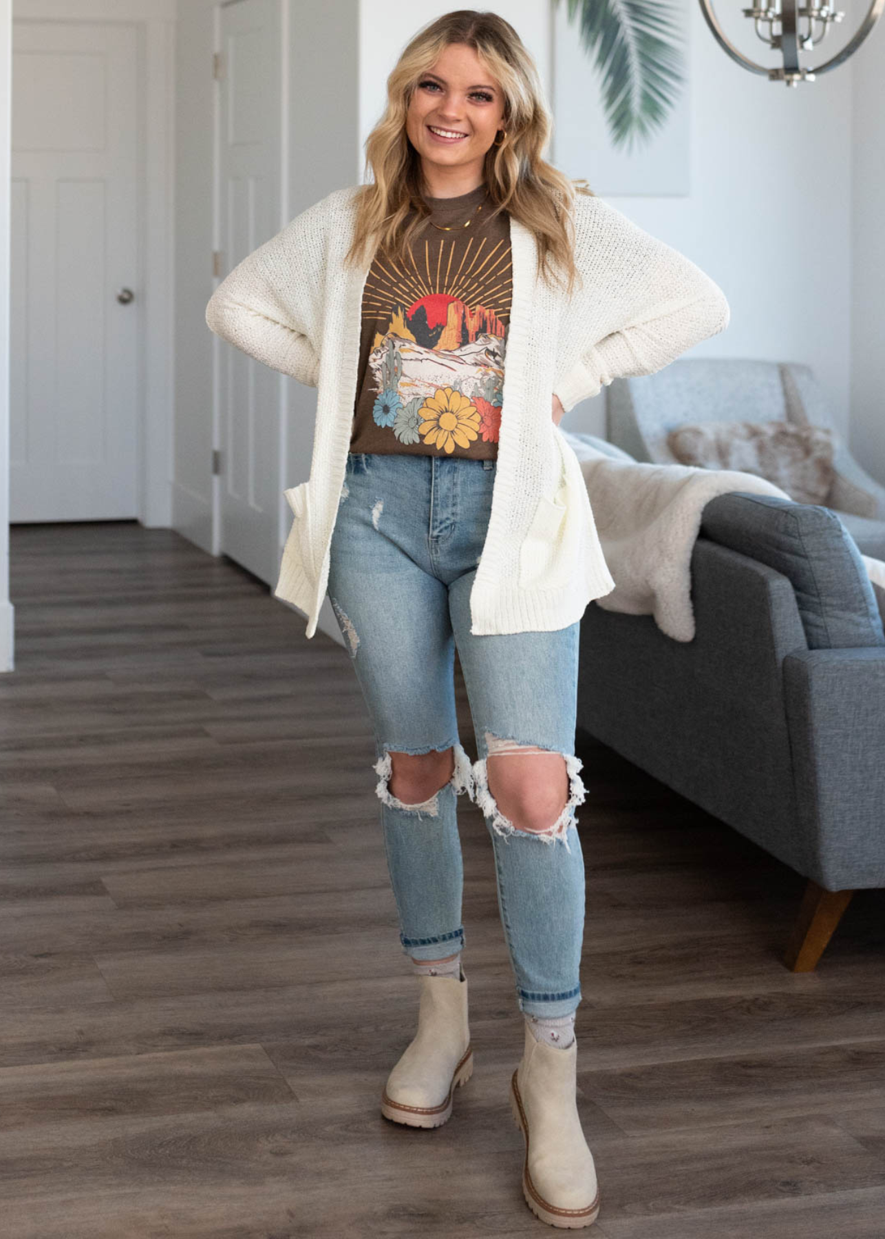 Desert Sunset Brown Tee