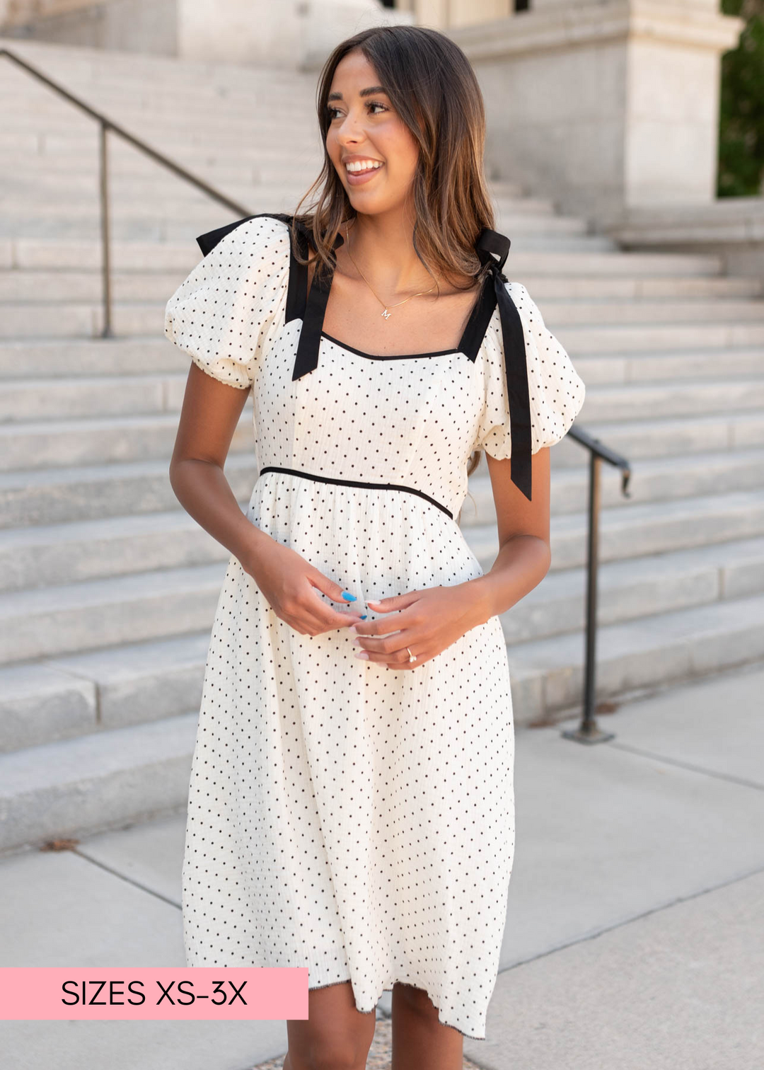 Dottie Ivory Polka Dot Dress - Classic Dress