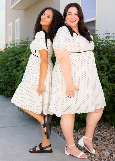 Dottie Ivory Polka Dot Dress