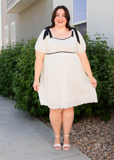 Dottie Ivory Polka Dot Dress