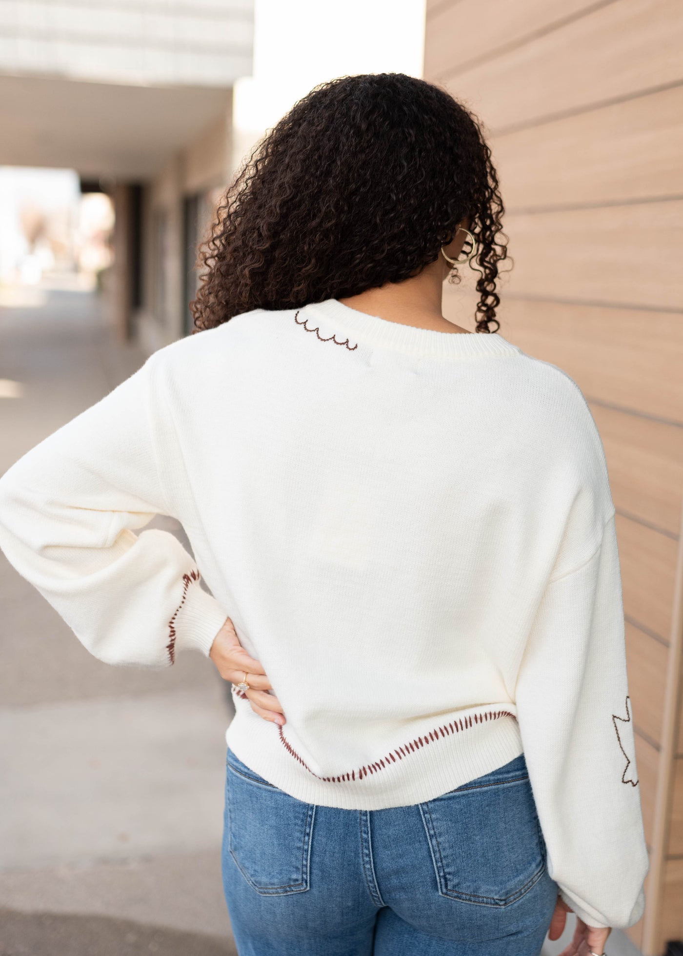 Dylan Cream Embroidered Cardigan