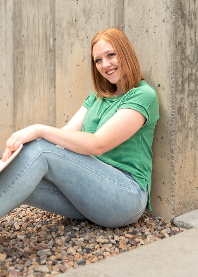 Kelly green top
