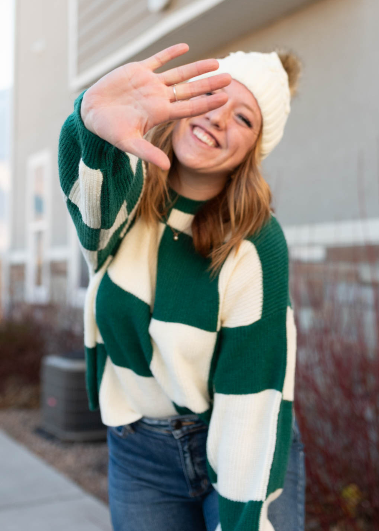 Long sleeve hunter green sweater