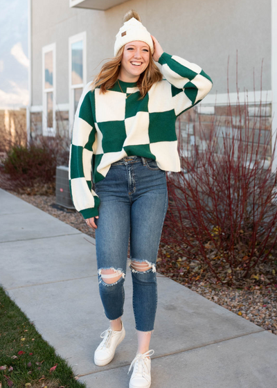 Hunter green sweater