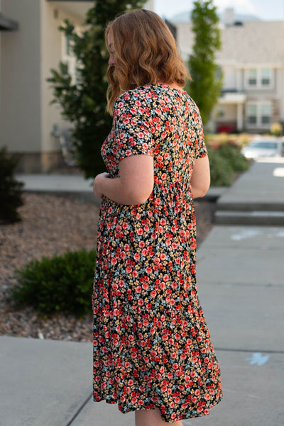 Side view of a black dress