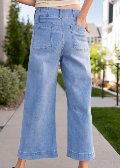 Back view of the denim pants