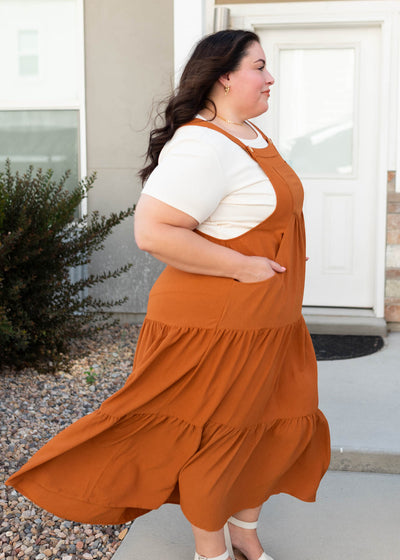Size view of the toffe over all dress in plus size