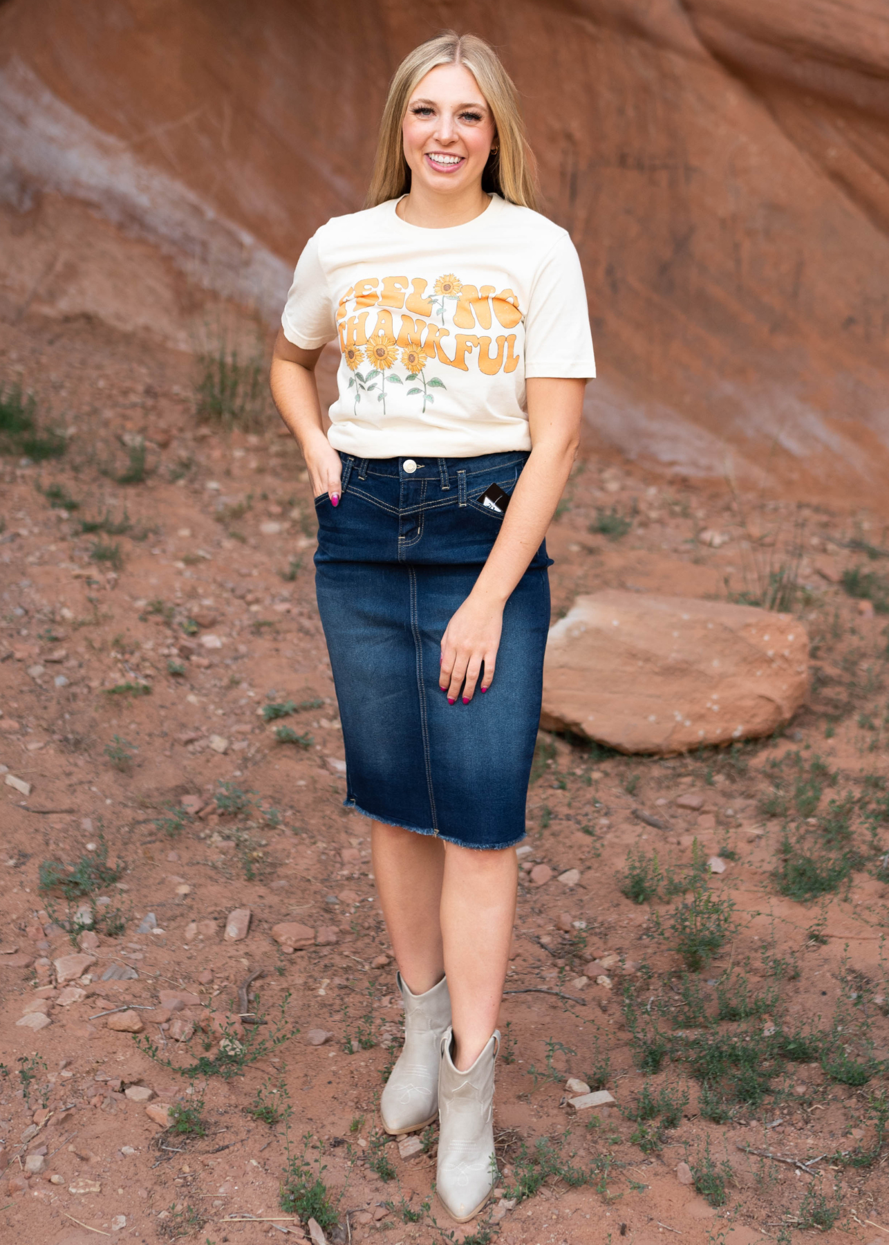 Feeling thankful ivory tee