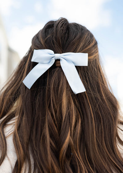 light blue bow