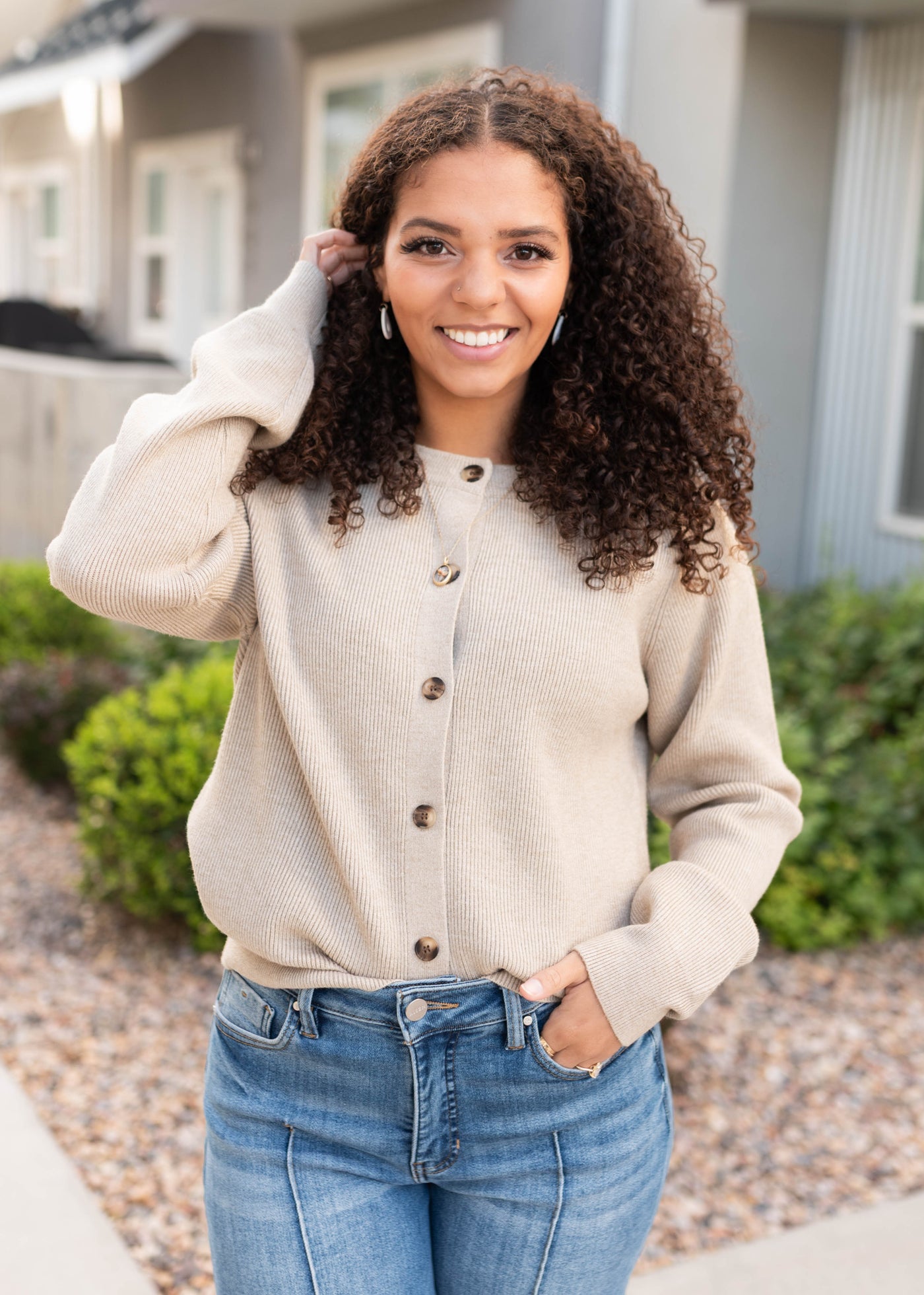 Gemma Taupe Cardigan