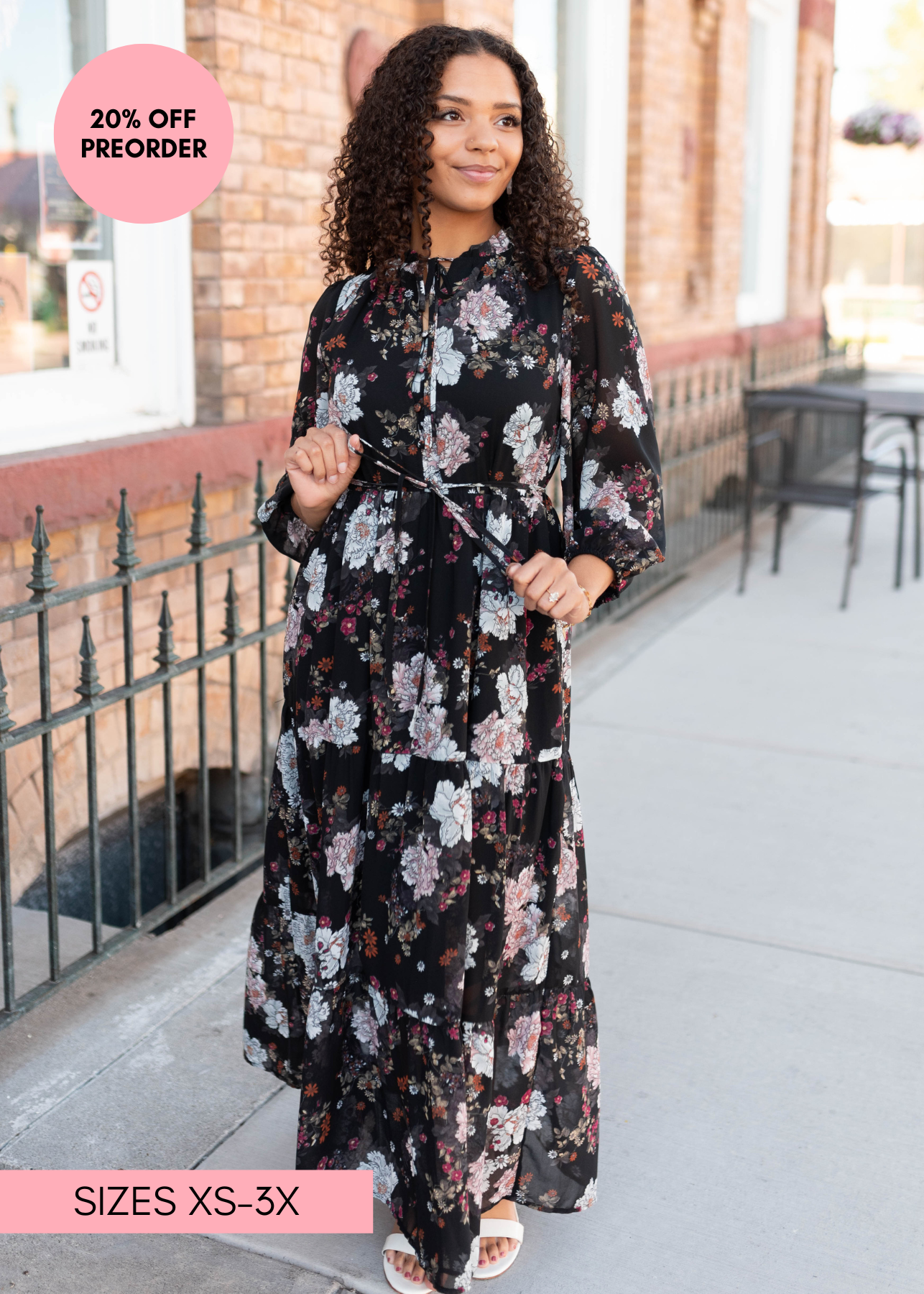 Gia Black Floral Dress