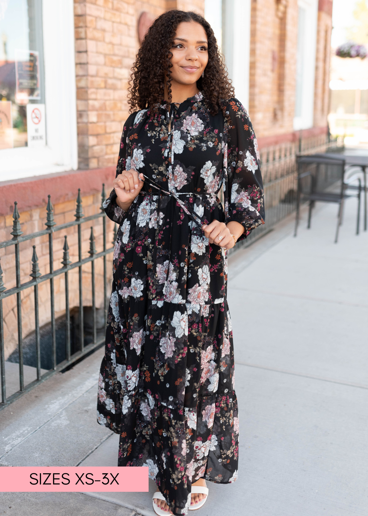 Gia Black Floral Dress
