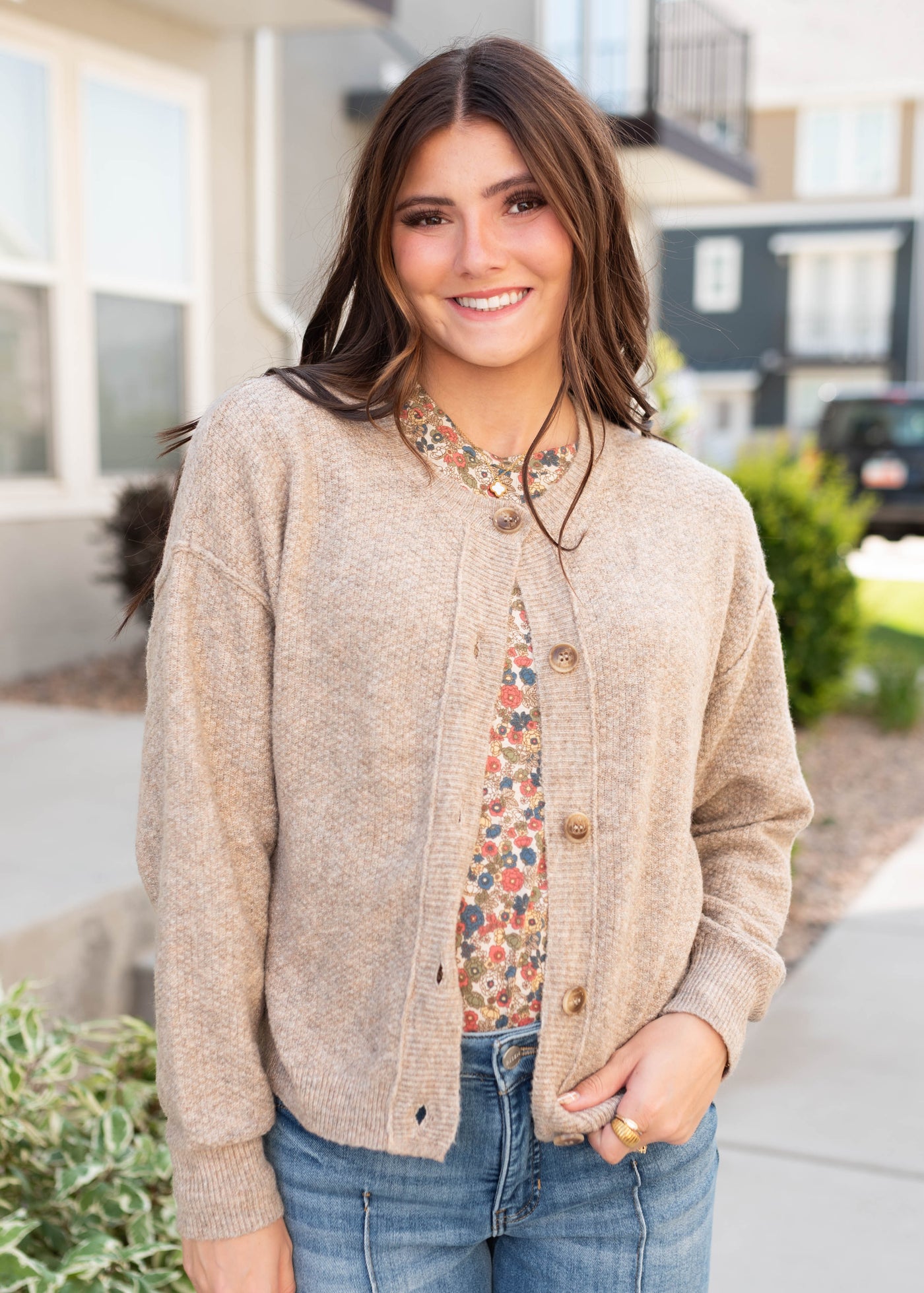 Gracie Taupe Cardigan