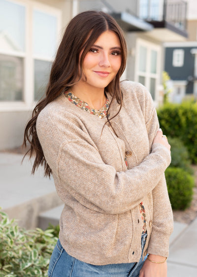 Gracie Taupe Cardigan
