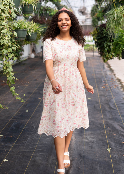 Rose floral dress