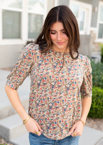 Hailee Cream Floral Top