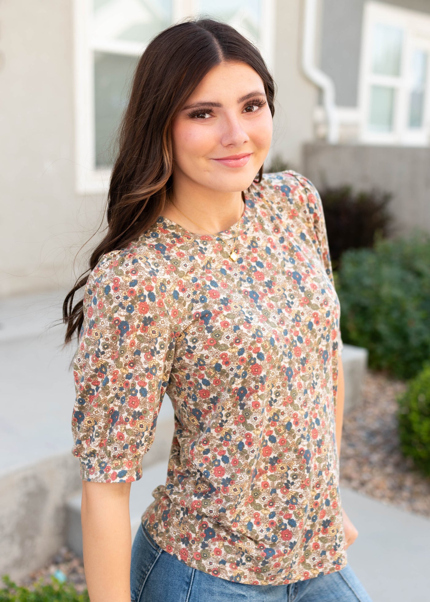 Hailee Cream Floral Top