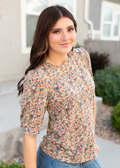 Hailee Cream Floral Top