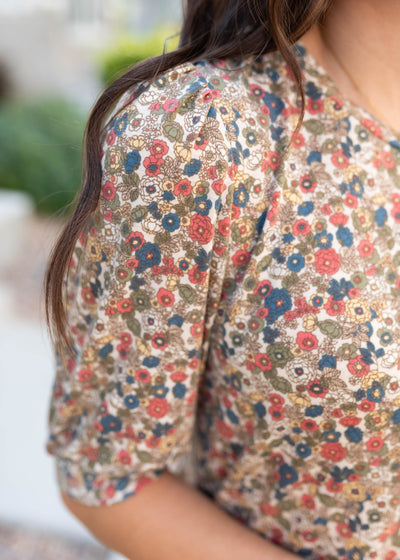 Hailee Cream Floral Top