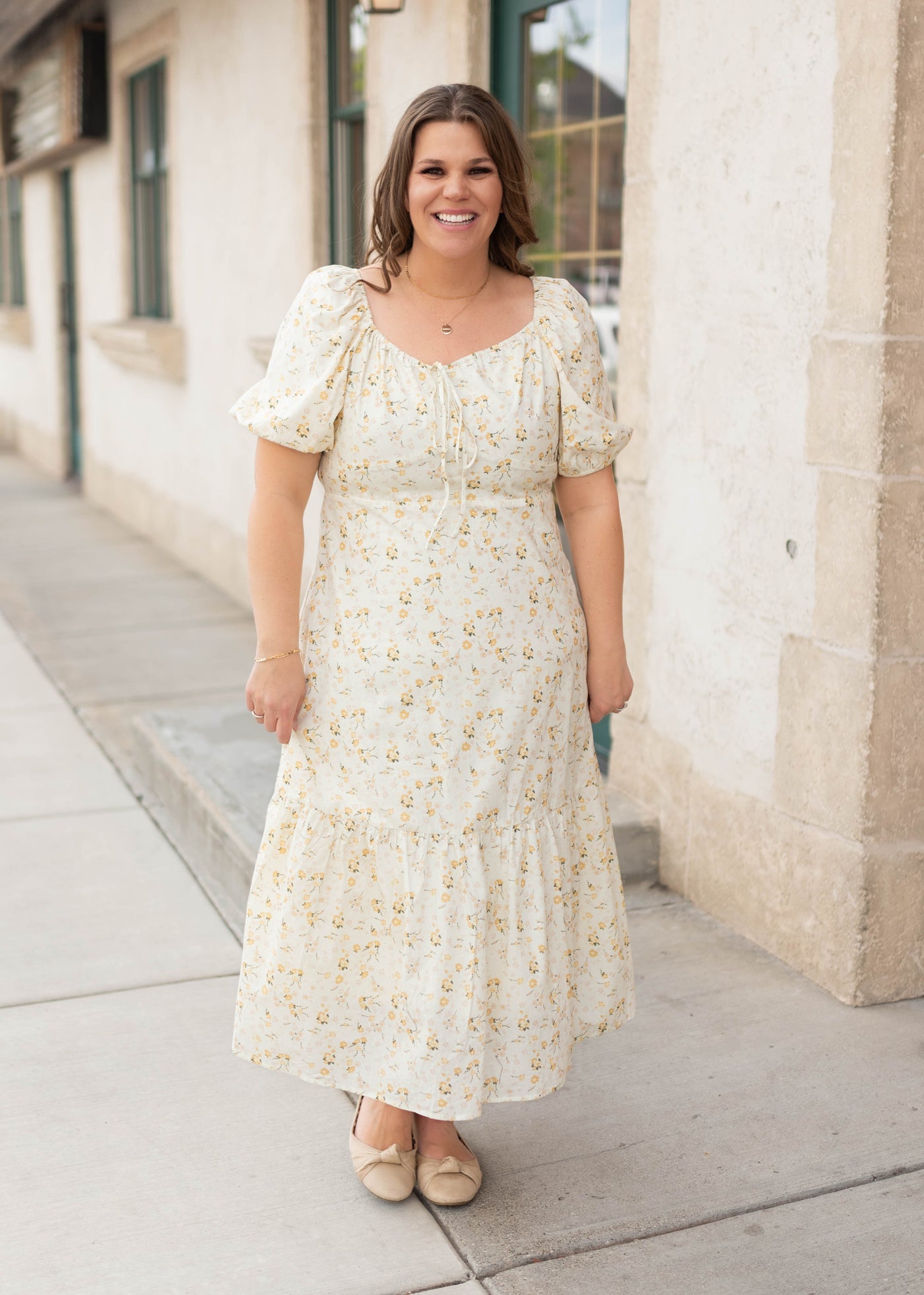 pale yellow corset dress Preference Round Dress | Emory Corset Maxi Dress