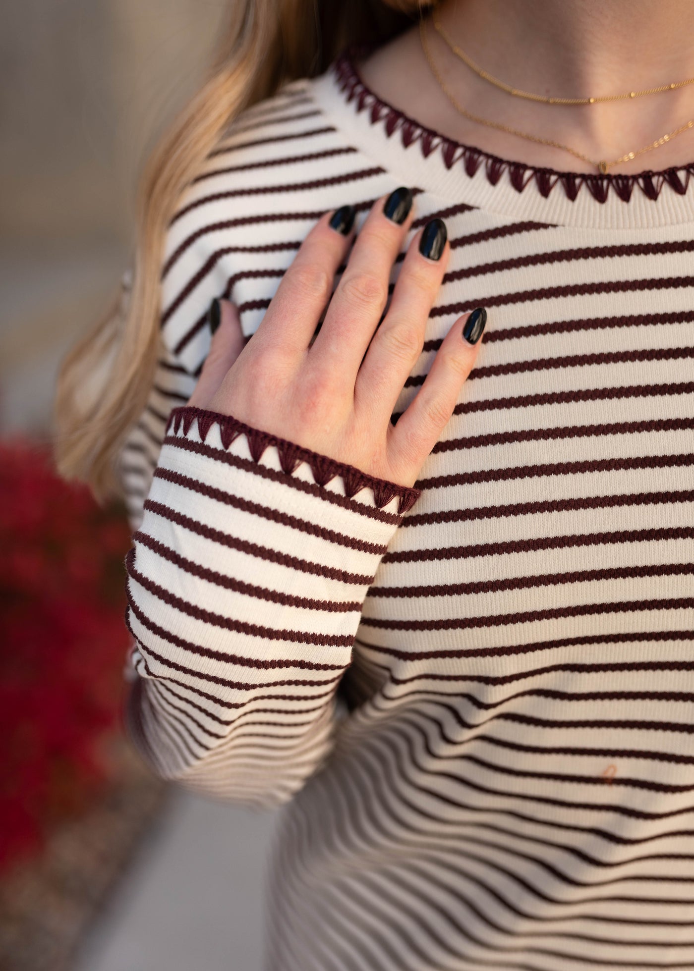 Holly Cream Stripe Dress